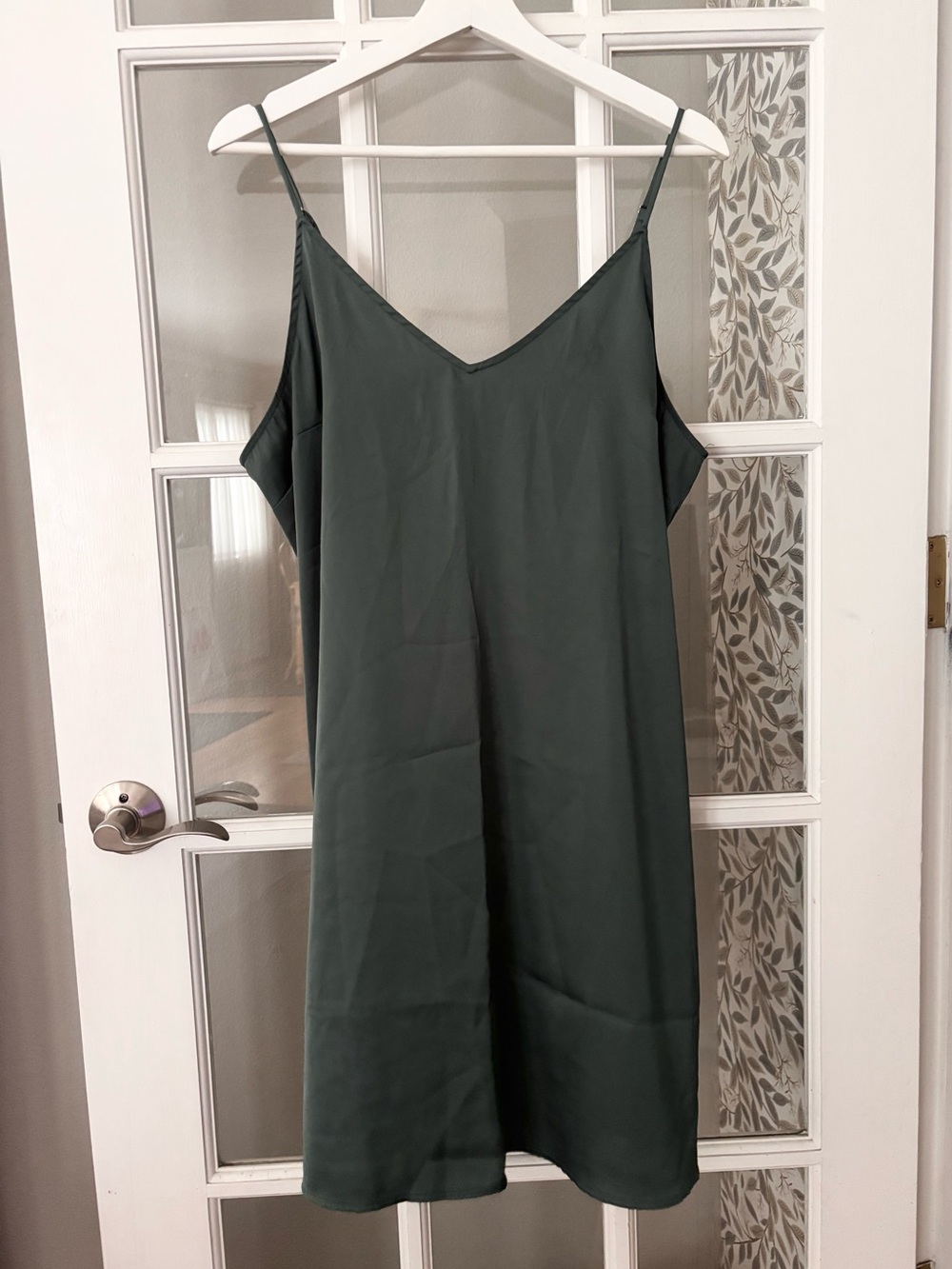 STARS ABOVE Green Satin Sleep Chemise Sz L